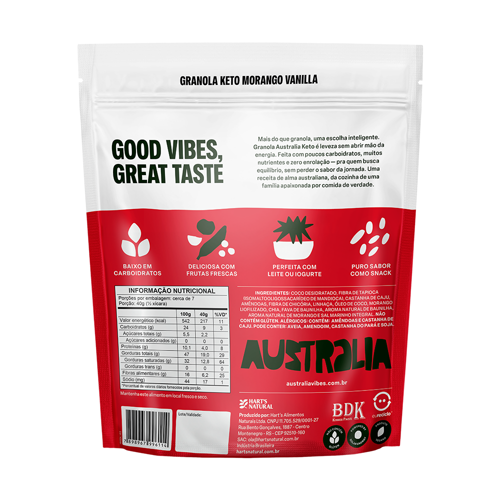 Australia Granola Morango Vanilla