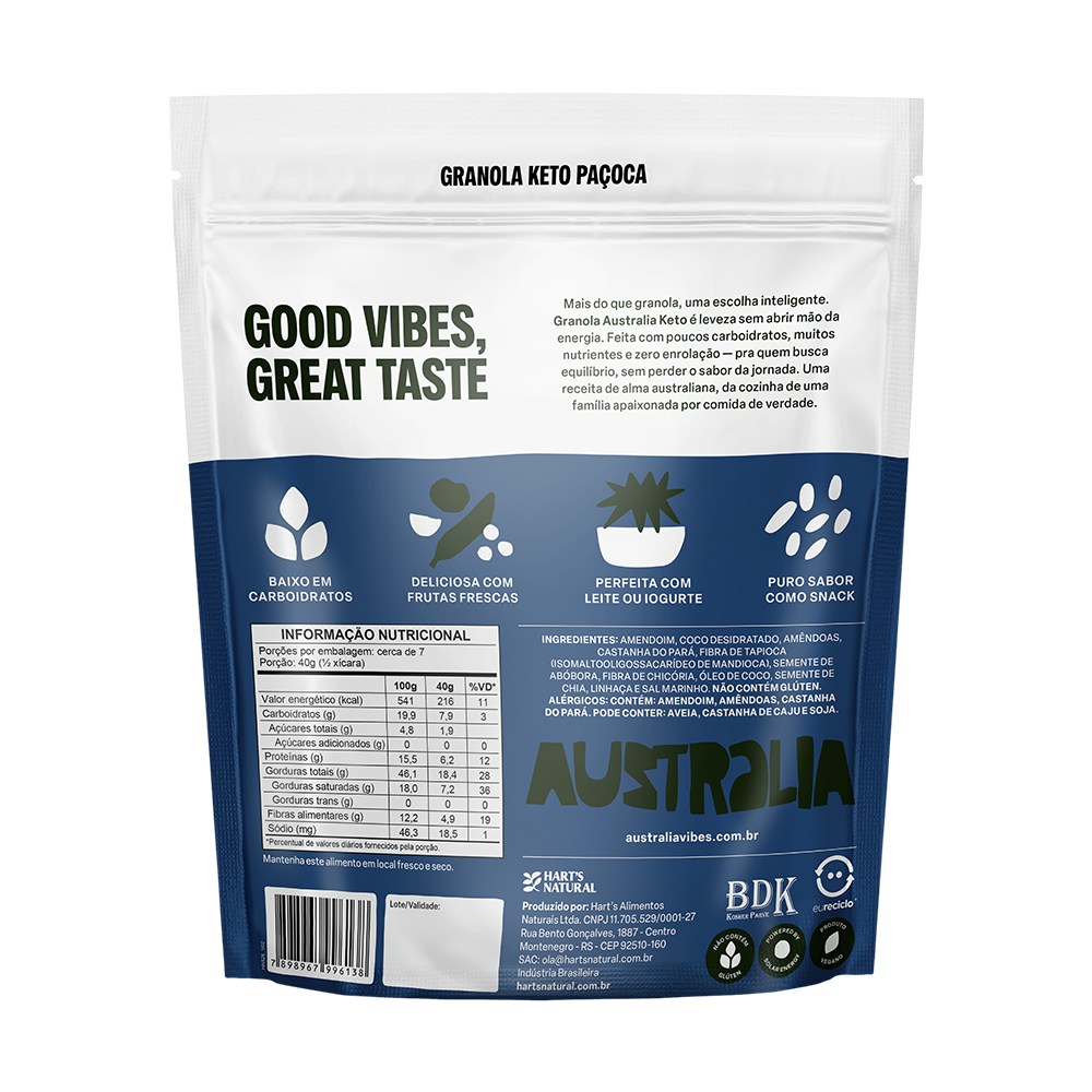 Australia Granola Paçoca (KETO).