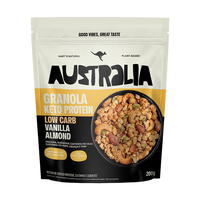 Australia Granola Vanilla Almond (KETO, 28g de PROTEÍNA).