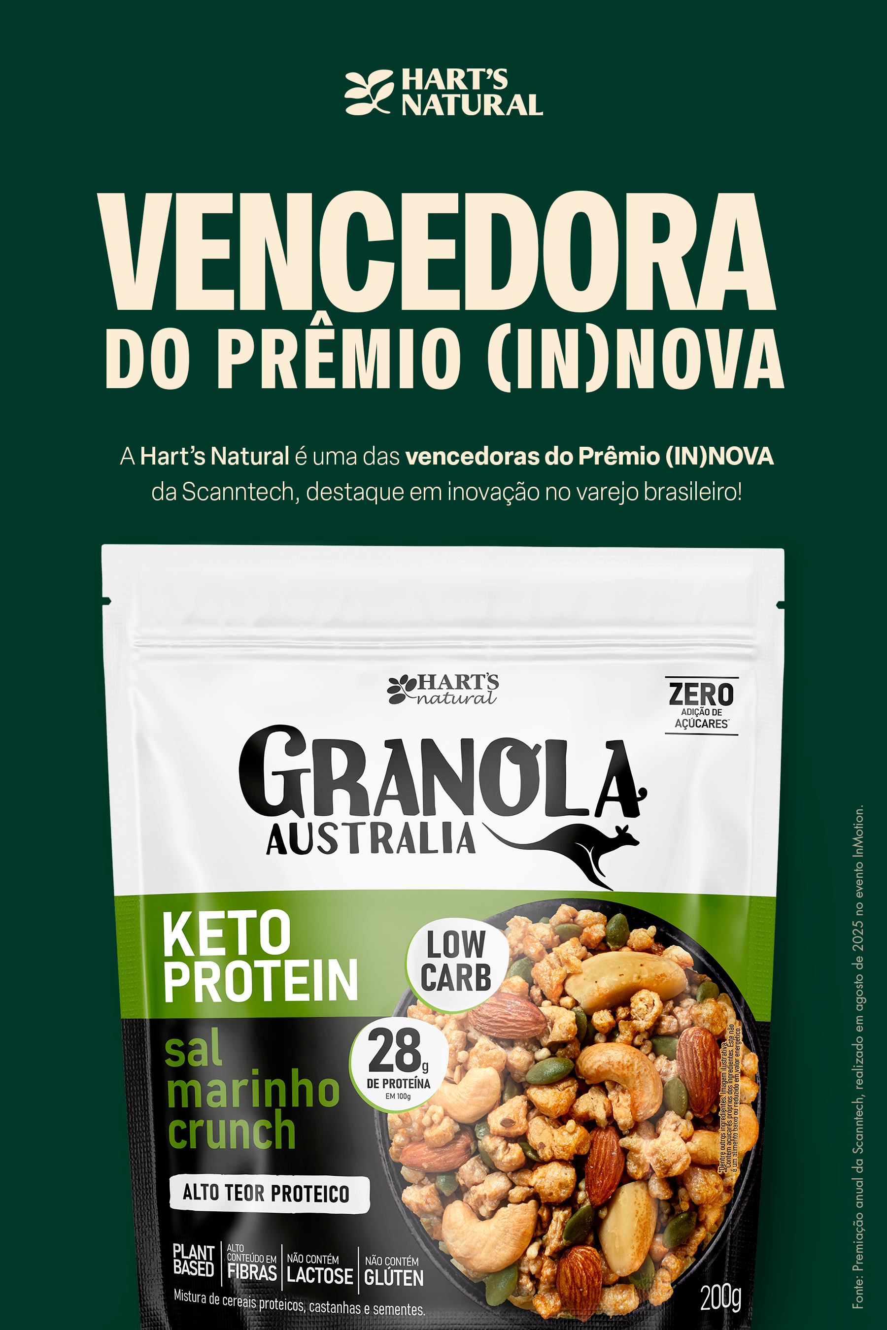 Australia Granola Sal Marinho (28g de PROTEÍNA).