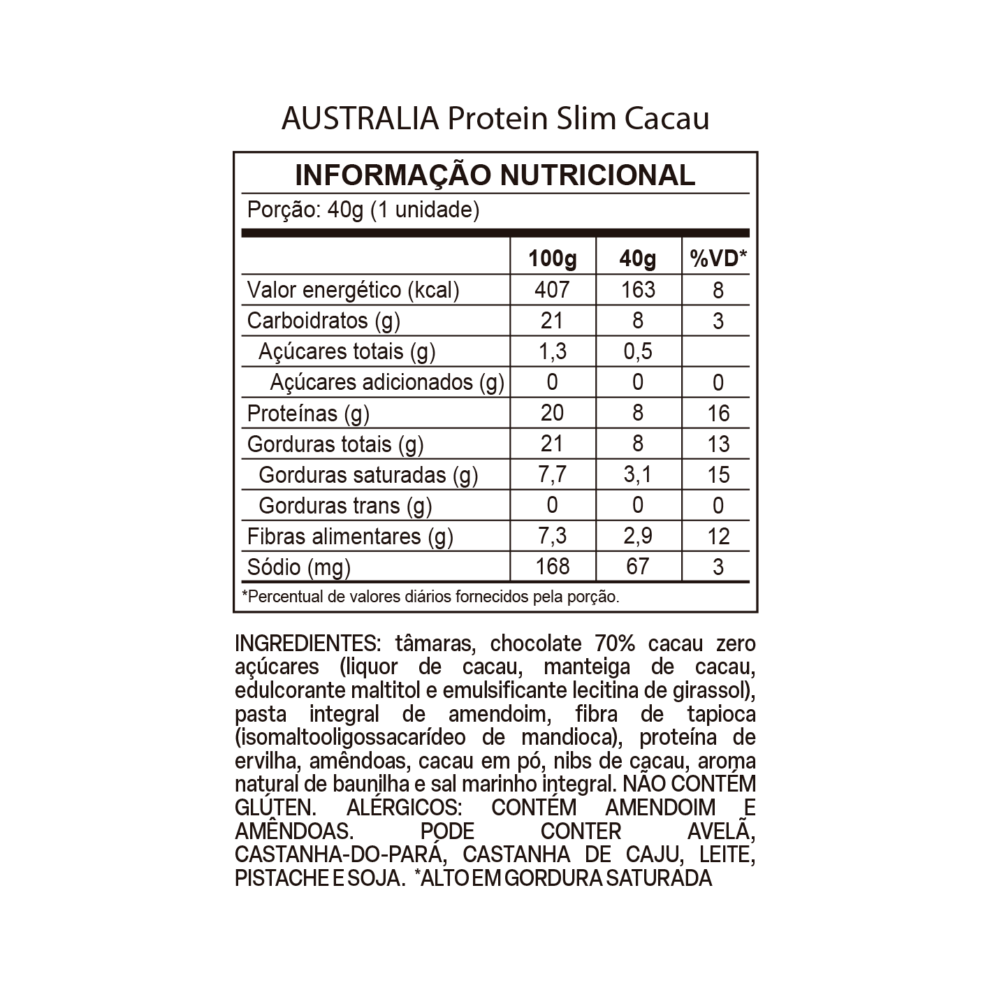 AUSTRALIA Protein Slim Cacau